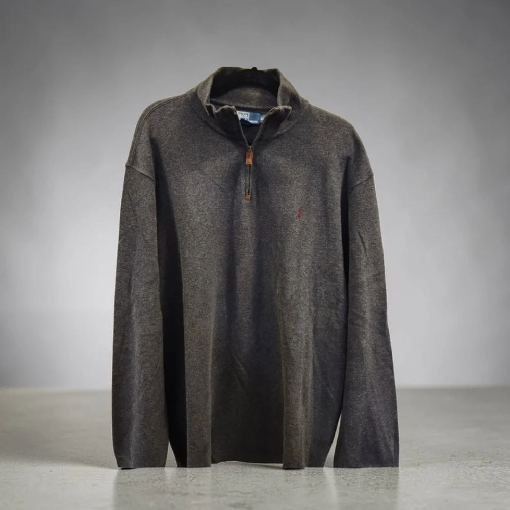 Ralph Lauren Dark Gray  3/4 Zip-Up Sweater